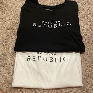 Good condition banana republic Womens size large tees/shirts set of two